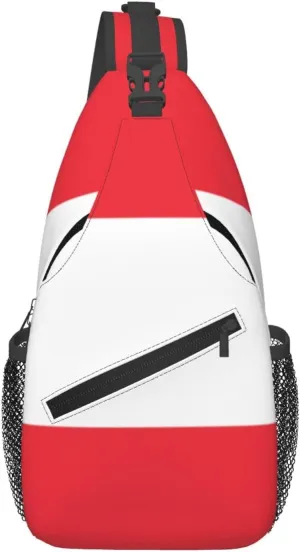 Danish flag Men's And Women's Small Crossbody Bags Chest Bags Daily Bags Are Suitable For Outdoor Hiking Trips