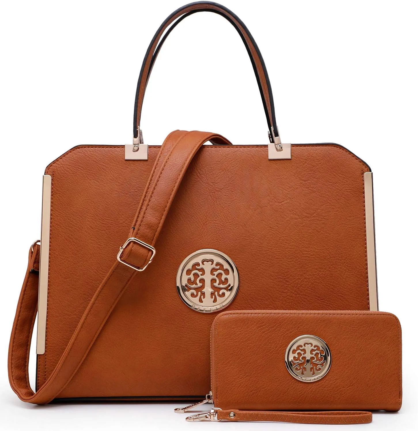Dasein Women Purses and Handbags Top Handle Satchel Bags Large Shoulder Work Bag Tote with Wallet