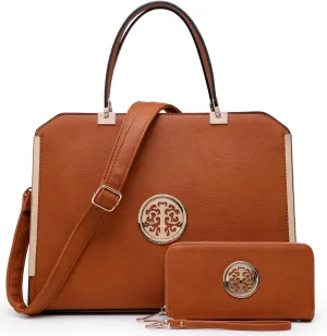 Dasein Women Purses and Handbags Top Handle Satchel Bags Large Shoulder Work Bag Tote with Wallet