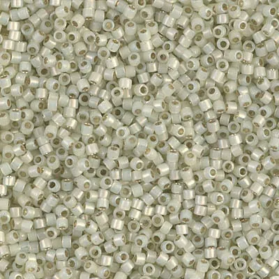 DB 1453, Silver Lined Pale Lime Opal - Miyuki Delica Beads - Size 11 - 5 grams - Japanese Cylinder Seed Beads - Wholesale & Retail