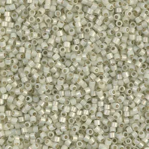 DB 1453, Silver Lined Pale Lime Opal - Miyuki Delica Beads - Size 11 - 5 grams - Japanese Cylinder Seed Beads - Wholesale & Retail