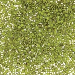 DB 2265, Picasso Chartreuse Green Matte - Miyuki Delica Beads - Size 11 - 5 grams - Japanese Cylinder Seed Beads - Retail & Wholesale