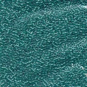 DB 918, Sparkling Teal Lined Crystal - Miyuki Delica Beads - Size 11 - 5 grams - Japanese Cylinder Seed Beads - Retail & Wholesale