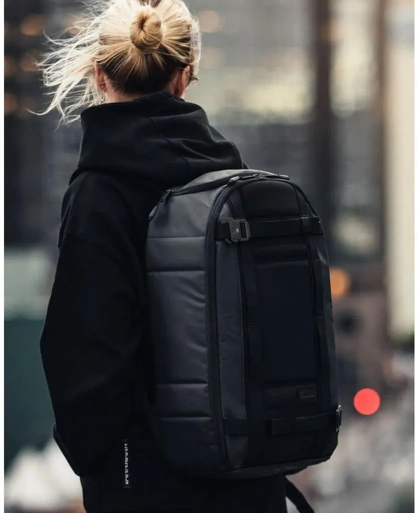 Db Journey Ramverk Backpack - Durable Travel Backpack with Laptop Compartment & Pockets for Work, Luggage Backpack with Roller Bag Hook Up System, 21L - Blackout