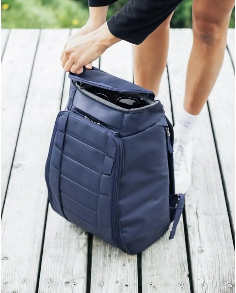 Db Journey The Hugger Backpack - Durable Travel Backpack with Laptop Compartment & Pockets for Work, Luggage Roller Bag Hook Up System, 25L - Blue Hour