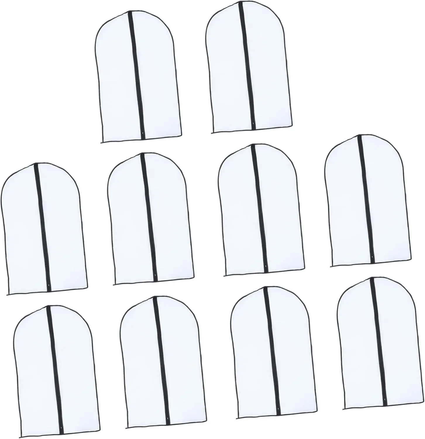 DECHOUS 10pcs Dustproof Suit Bag Eva Material Scratch-resistant Reusable Home Clothing Storage Covers