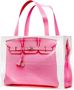 Designer Reusable Grocery Tote Bag, Large with Handles, Foldable Comfortable Shoulder Straps for Errands