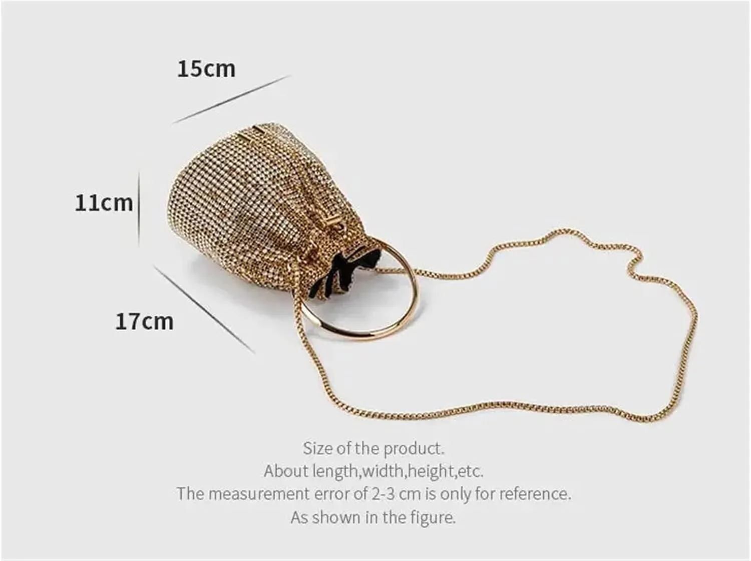 Diamond Bucket Bag For Women Rhinestones Bling Shoulder Bags FashionTote Handbag Purse Crossbody Bag For Walks