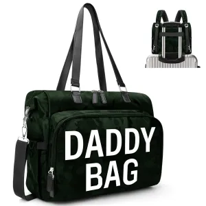 Diaper Bag Backpack for Daddy, Travel Bags with Laptop Compartment, Diaper Backpack, Large Capacity Hospital Bags for Labor and Delivery (Camo Olive Green Daddy Bag)