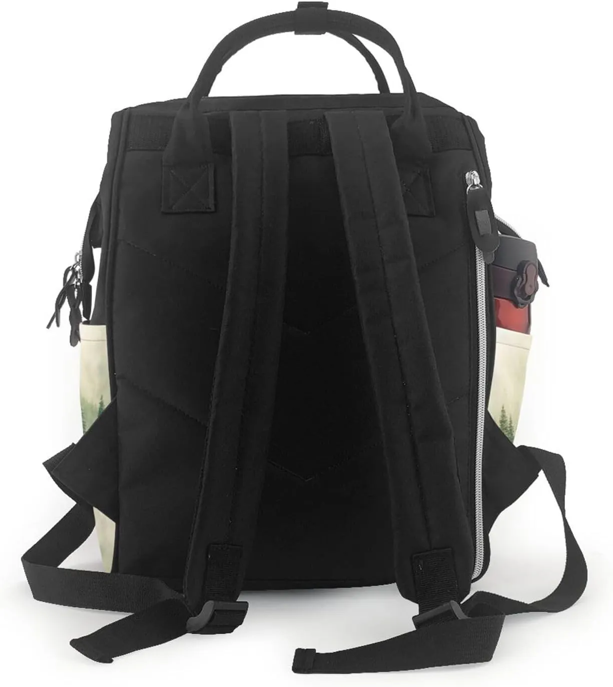 Diaper Bag Backpack For Women, Fog Forest Waterproof Multifunction Travel Pack Maternity Baby Changing Bags, Nappy Baby Bags With Multi-Function For Baby