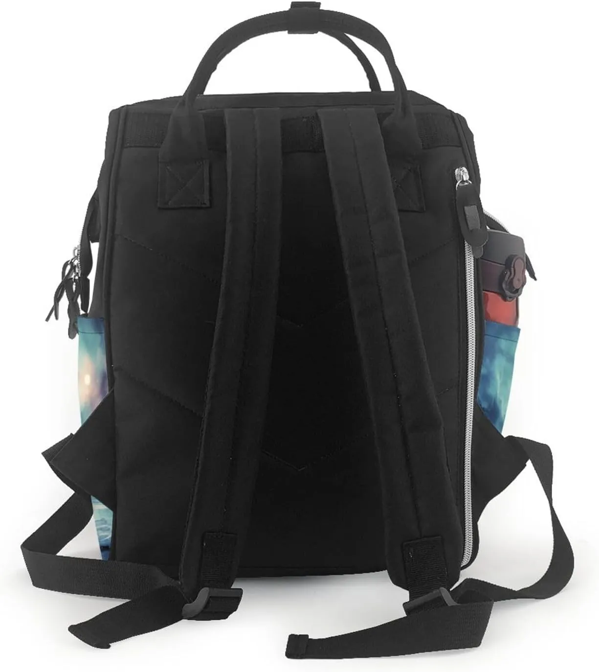 Diaper Bag Nappy Backpack Baby Bag Opossum In Snow Mummy Backpack Multifunction Changing Bags for Travel, Polar Bears Northern Lights, One Size
