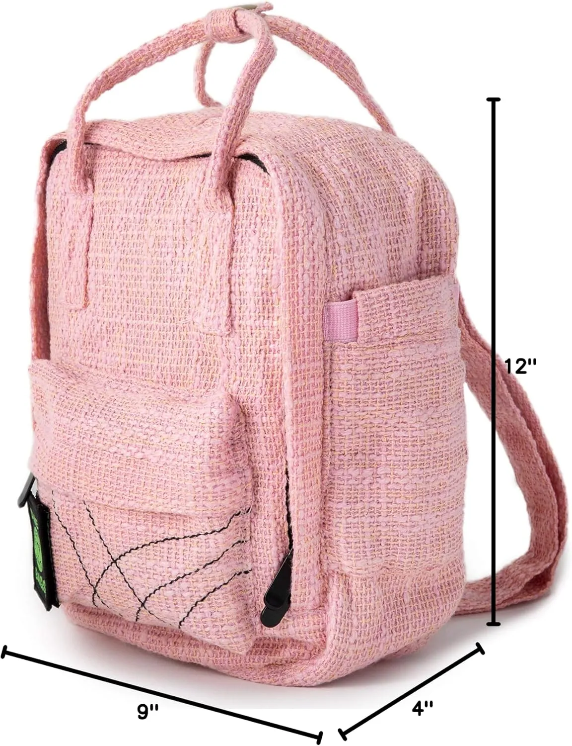 DIME BAGS - Mini Backpack - Multi Small Backpack - Travel Bag (Hemp Material, Pink)