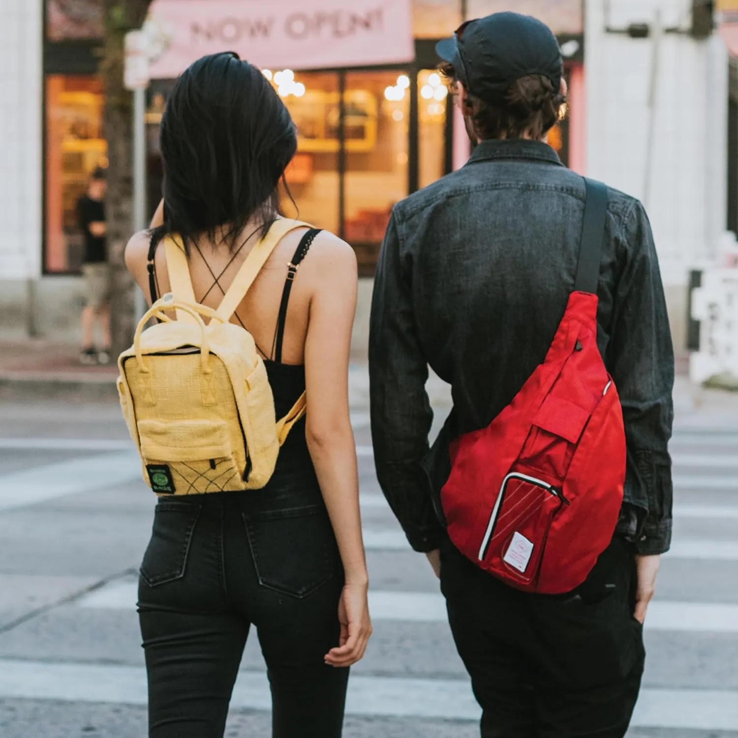 DIME BAGS - Mini Backpack - Multi Small Backpack - Travel Bag (Hemp Material, Pink)