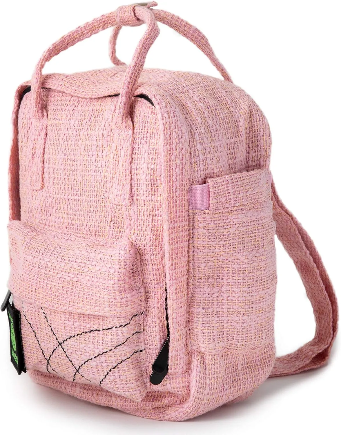 DIME BAGS - Mini Backpack - Multi Small Backpack - Travel Bag (Hemp Material, Pink)