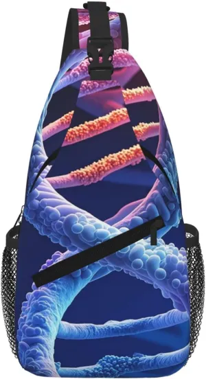 Dna Genetic Helix Sling Bag For Women Men Travel Hiking Backpack Crossbody Shoulder Chest Bags Casual Daypack