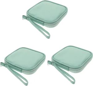 DOITOOL 3pcs Headphone Storage Bag Travel Earphone Accessories Bag Wire Cable Dsl Cable Pu Cable Box Digital