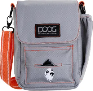 DOOG Walkie Bag | Grey | Adjustable Dog Treat Pouch Shoulder Bag with Poo Bag & Water Bottle Compartments – Comfort Fit, Everyday Use