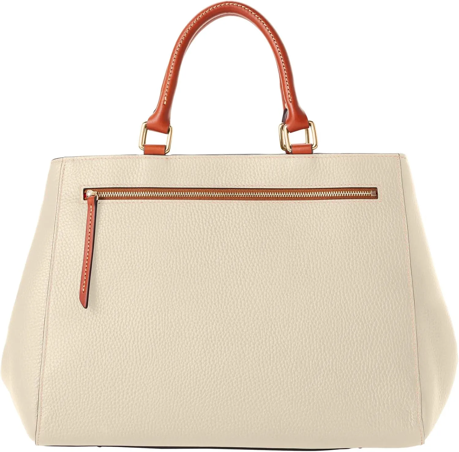 Dooney & Bourke Satchel Bags for Women, Pebble Grain Leather Zip Satchel Handbag with Crossbody Strap