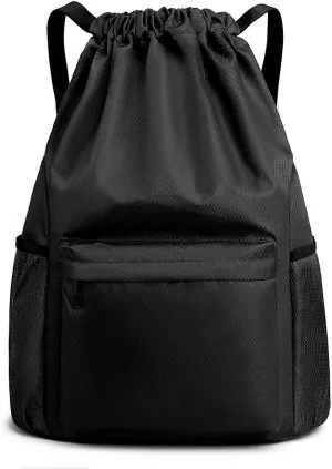 Dry Wet Separated Drawstring Gym Swim Bags for Swimmers Swimming, Beach Bag Draw String Pool Gear Backpack Accessories for Women Men Workout Sports Dance Camp Travel Summer Vacation Yoga