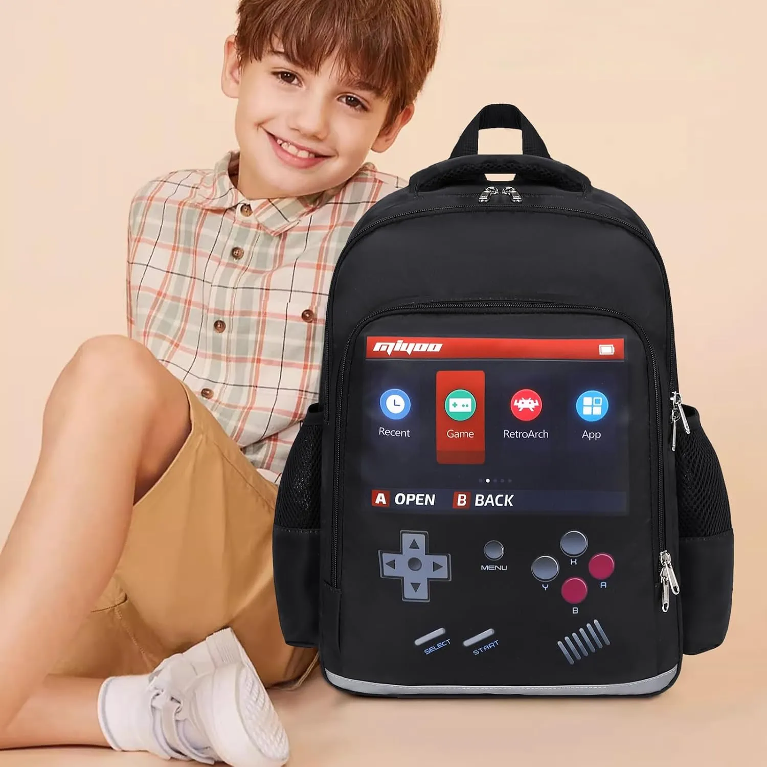 DSIUE Backpack for School Boys Backpacks for Kids Gamer Bookbag for Elementary School Bags Lightweight Travel Back Pack