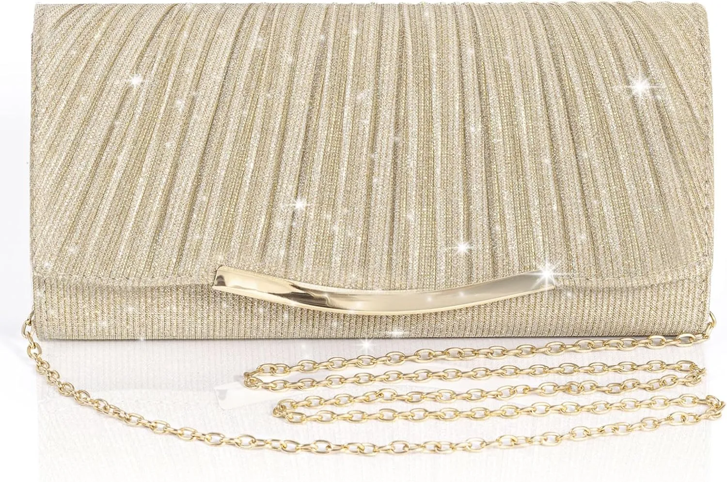 Evening Bag Clutch Purses for Women Wedding Bag Sparkling Party Handbag with Detachable Chain