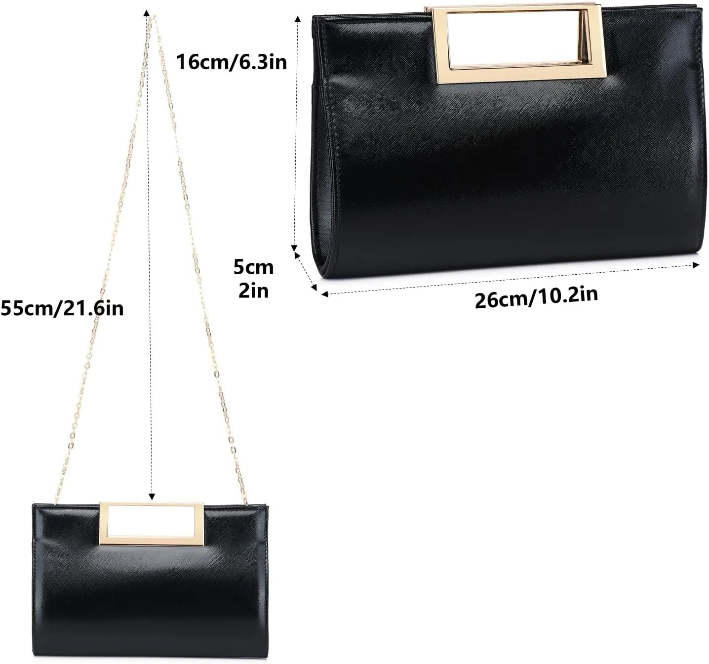 Evening Clutch Purses for Women Formal Party Clutch Bags Cocktail Prom Fashion PU Leather Shoulder Handbags