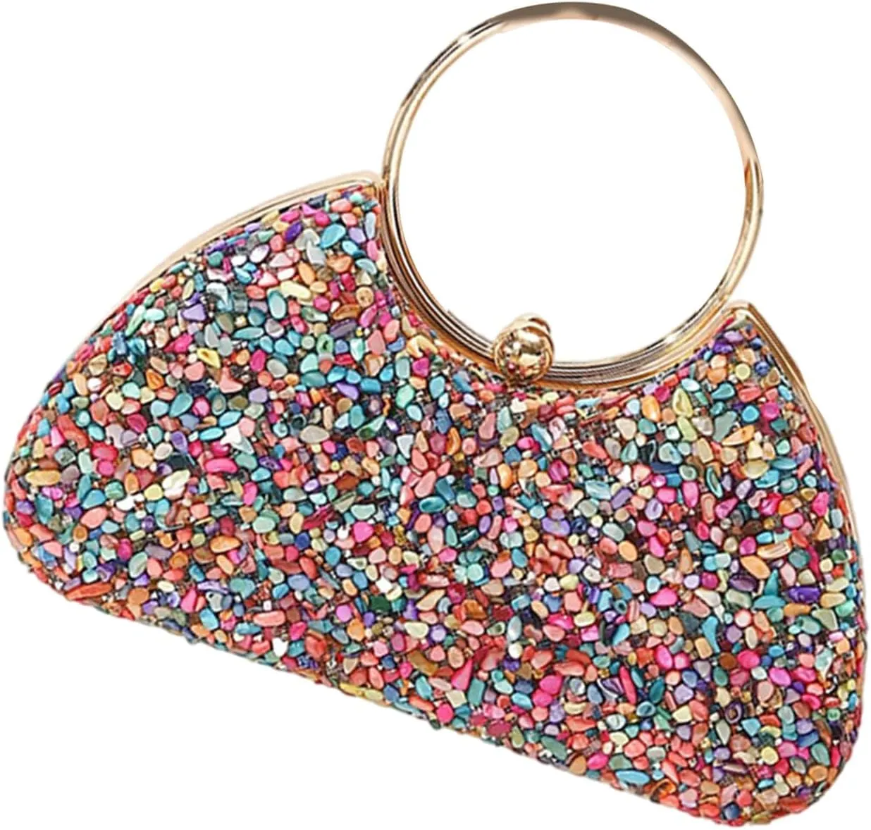 Evening Handbag，Evening Purse for Women Multicolor Sparkling Handbag Shoulder Bag Dinner Bags for Party Prom Wedding