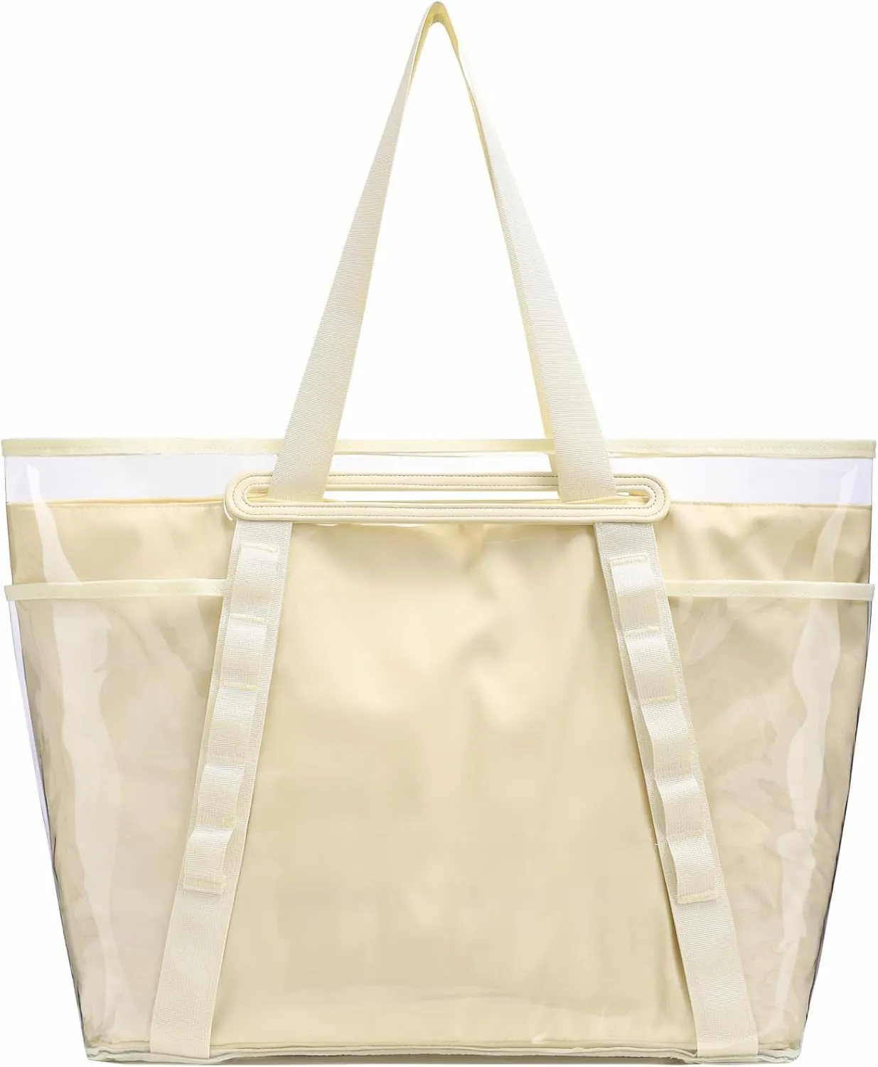 F-color Waterproof Beach Bags for Women - Machine Washable Travel Tote Bag with Zipper Cruise Swim Vacation Essentials