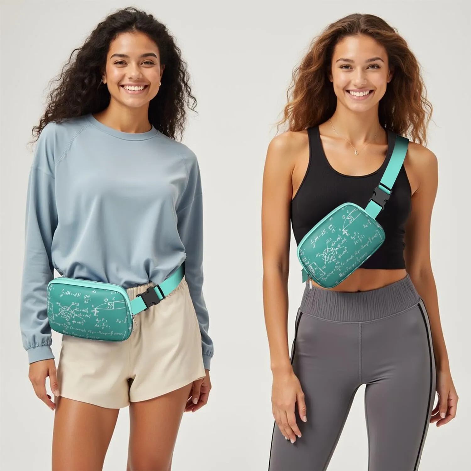 Fanny Pack for Women,Mini Waterproof Science theme Belt Bag,Fashionable Crossbody,Cute Everywhere Belt Bags Fanny Pack for Hiking,Travel.