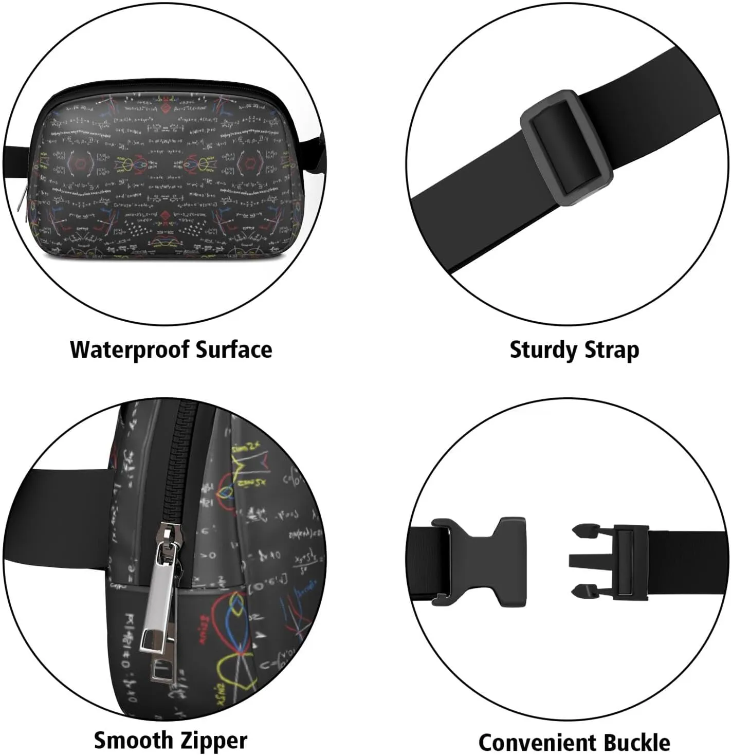 Fanny Pack for Women,Mini Waterproof Science theme Belt Bag,Fashionable Crossbody,Cute Everywhere Belt Bags Fanny Pack for Hiking,Travel.