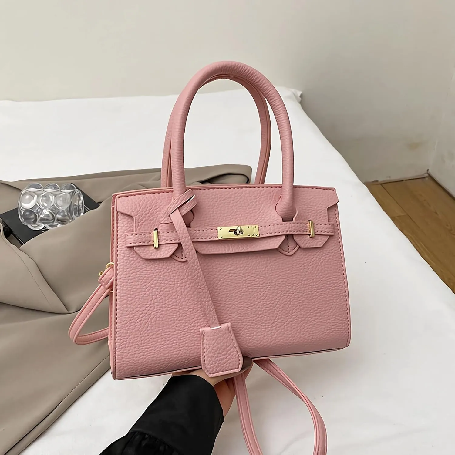 Fashion PU Underarm Purses Women's Commuter Handbags Adjustable Strap Shoulder Bags and Crossbody Bag