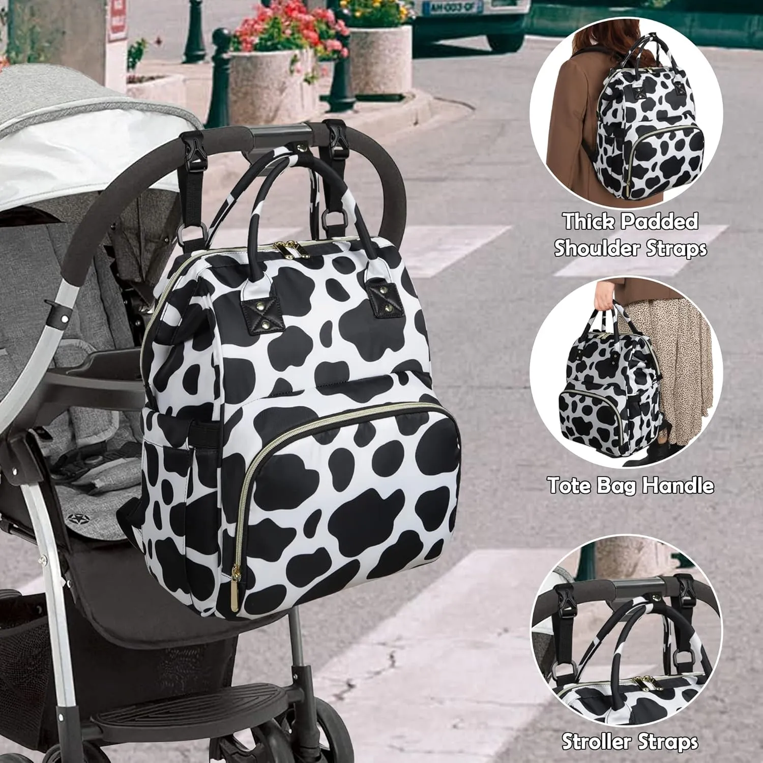 Femuar Diaper Bag Backpack Multifunction Maternity Diaper Bag for Baby Girls & Boys Large Capacity Travel Nappy Bags
