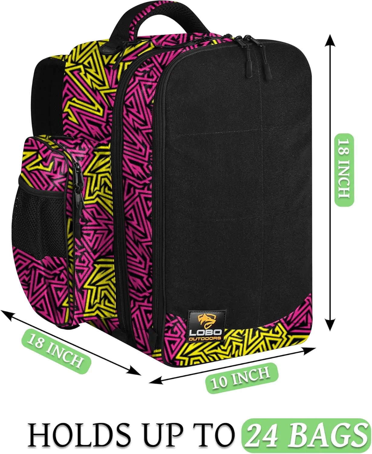 FIGHTSENSE Cornhole backpack for bags, Holds Up to 24 bags, Cornhole Carrying Case for Bags with Multiple Pockets
