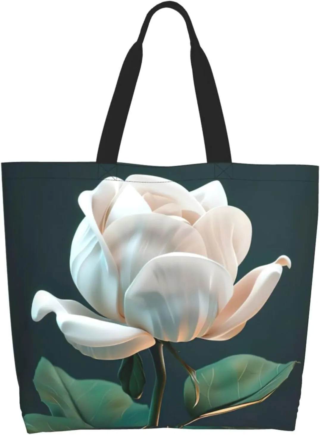 Flower Print Shoulder Bag For Women Shopping Bags Tote Bag Large Storage Handbag Grocery Bags For Travel Work