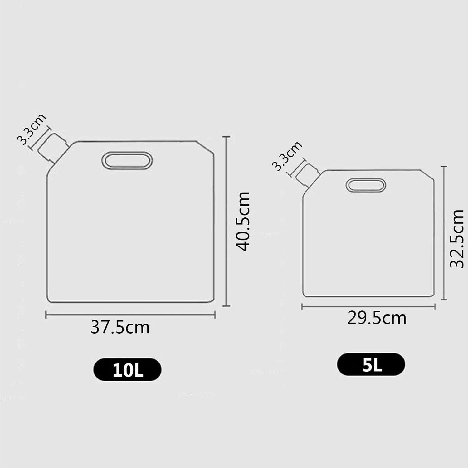 Food Grade Water Bag, Collapsible Plastic Water Container Bag, BPA Free Clear Portable Outdoor Camping Water Storage Bag for Camping Hiking Backpack Emergency(7PCS,10L)