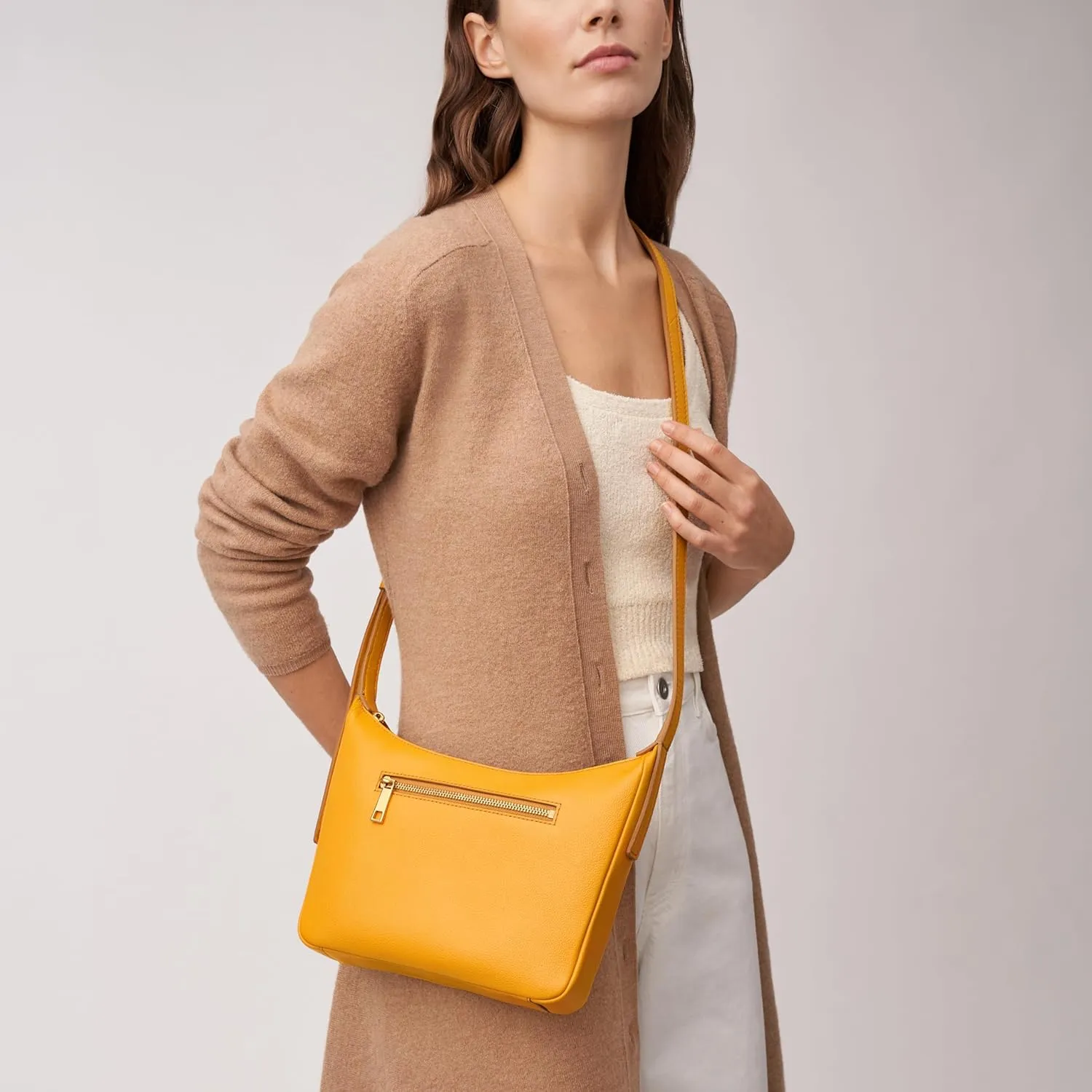 Fossil Women's Cecilia Leather Crossbody Purse Handbag for Women