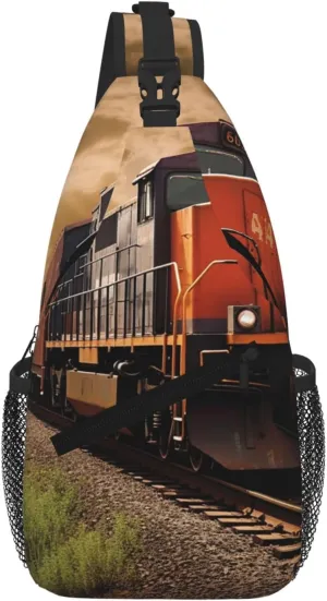 Freight Train Sling Bag For Women Men Travel Hiking Backpack Crossbody Shoulder Chest Bags Casual Daypack