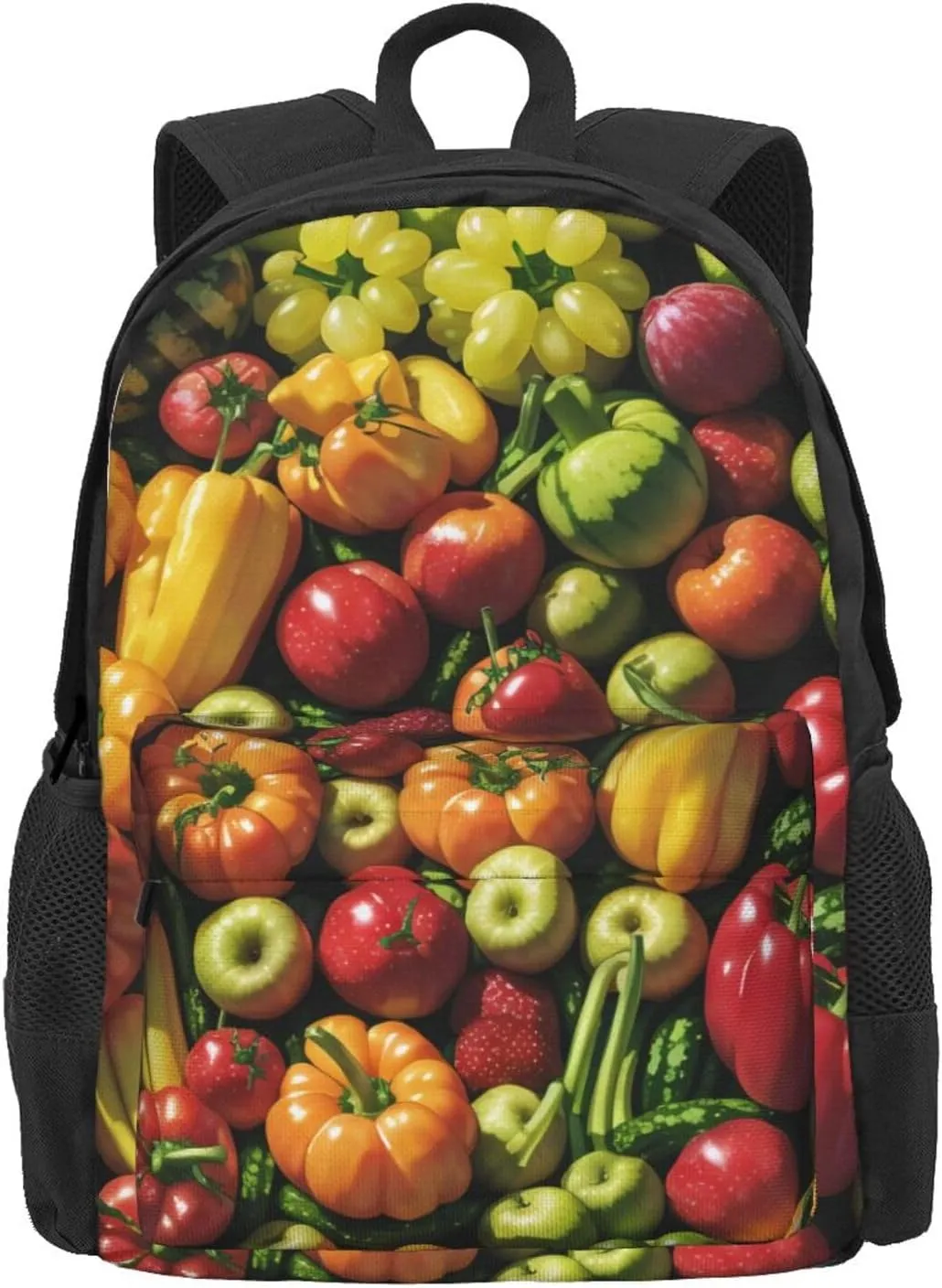 Fruit And Vegetables Backpack Printing Lightweight Casual Backpack Shoulder Bags Large Capacity Laptop Backpack
