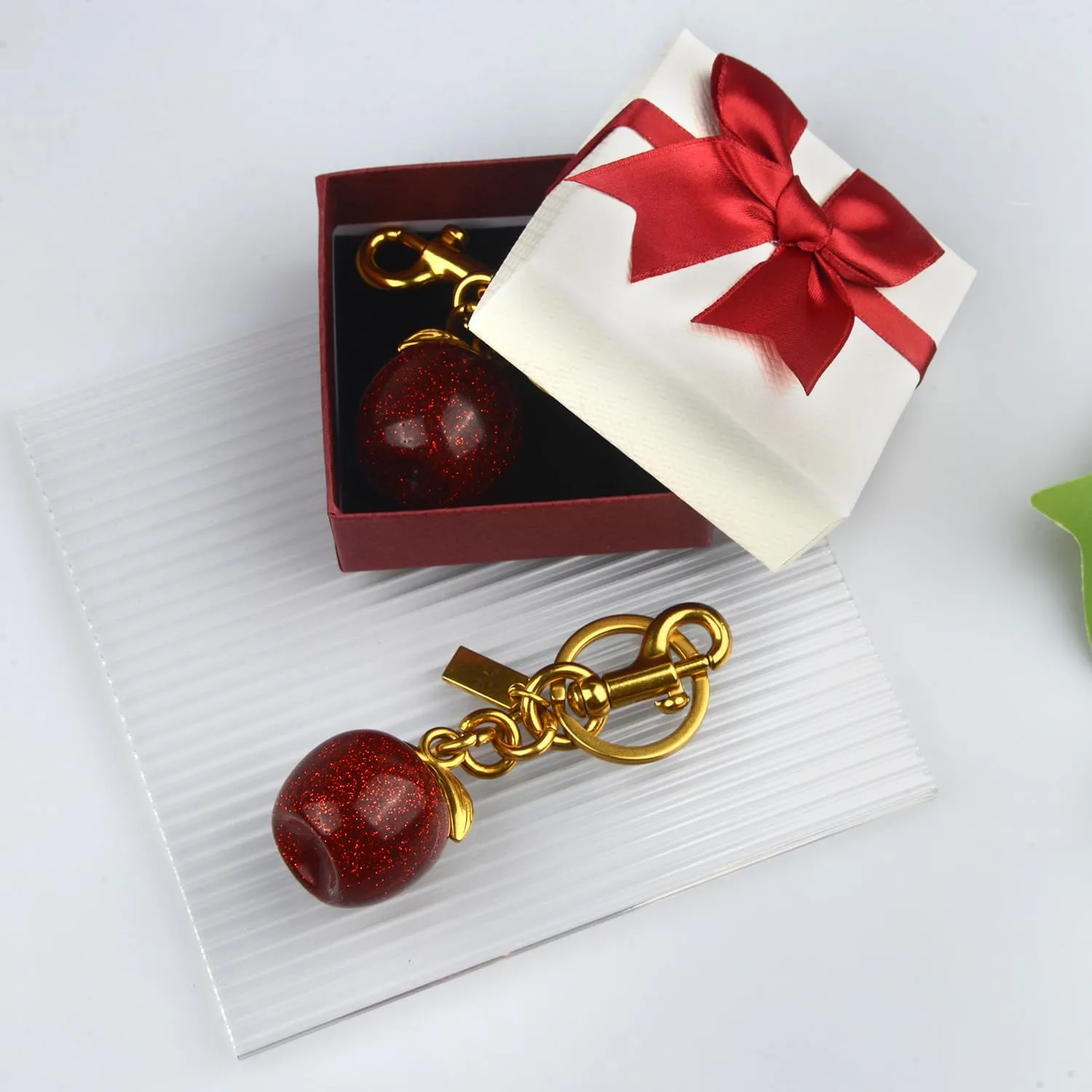 Fruit Cute Keychain for Purse Bag Car Key, Bag Charm Decor Accessories for Women Handle Bag with Elegant Gift Box for Women