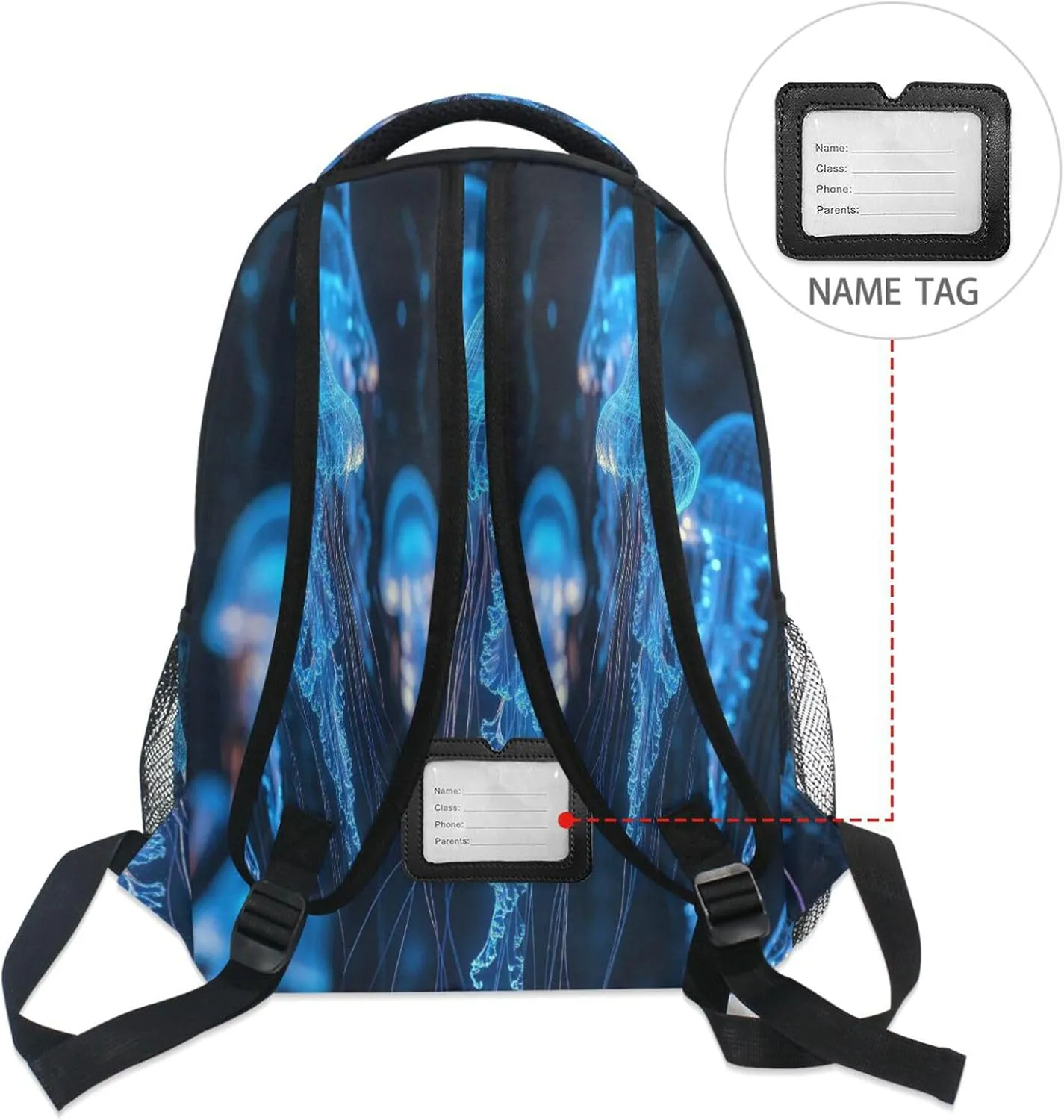 Fun Backpack for Unisex Adult Waterproof Diaper Bag Backpack with Chest Strap Gift Men & Women Jelly Fish