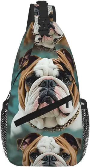 Funny English Bulldog Sling Bag For Women Men Travel Hiking Backpack Crossbody Shoulder Chest Bags Casual Daypack