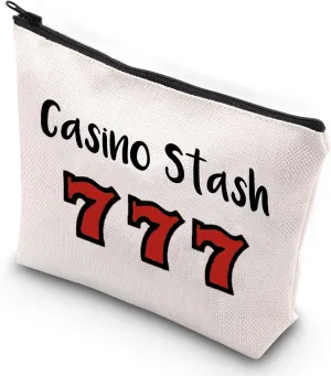 G2TUP Casino Gambling Makeup Bag Casino Stash Accessory Pouch Lucky Sevens Zipper Bag for Gambler (Casino Stash)