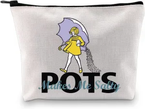 G2TUP POTS Awareness Gift POTS Makes Me Salty Makeup Bag POTS Syndrome Fighter Warrior Cosmetic Bag Dysautonomia Awareness Gift (POTS Makes Me Salty MB)