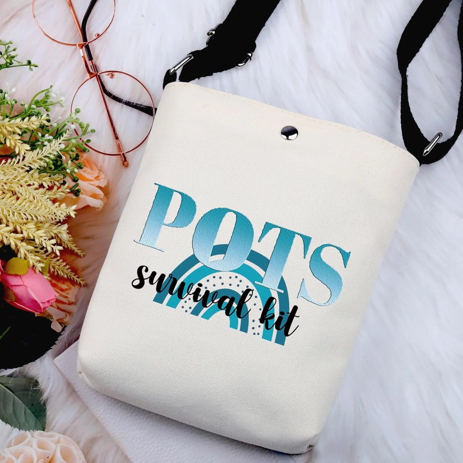 G2TUP POTS Awareness Gift - POTS Syndrome Fighter Warrior Cosmetic Bag - Dysautonomia Awareness Gift