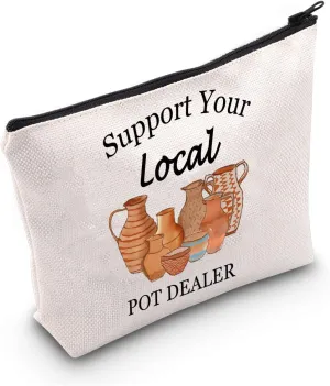 G2TUP Pottery Artist Gift Support Your Local Pot Dealer Makeup Bag Ceramics Artist Cosmetic Bag Pottery People Gift Zipper Travel Bag
