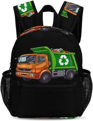 Garbage Truck Backpack Cute Laptop Bag Mini Shoulder Bags Travel Casual Daypacks 13 Inch