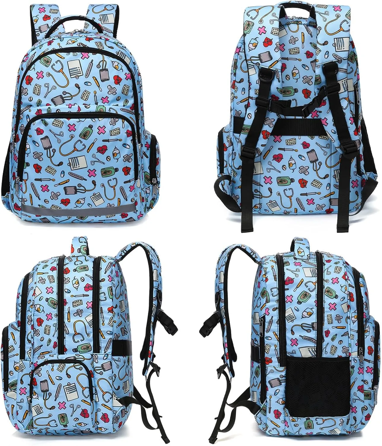 Gatycallaty Nurse Backpack for Women Girls Laptop Work Bag College Nursing Assitant Cna Cma Home Health Hospital Commuter Essentials Gift (blue)