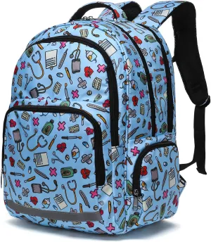 Gatycallaty Nurse Backpack for Women Girls Laptop Work Bag College Nursing Assitant Cna Cma Home Health Hospital Commuter Essentials Gift (blue)