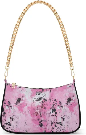 Geometric Abstraction Peach trendy chain shoulder purses for women hand bag for birthday for women