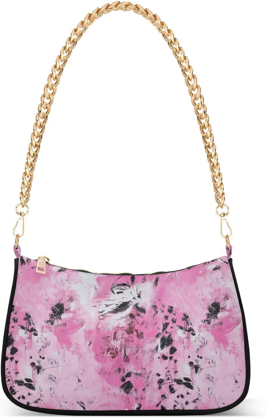 Geometric Abstraction Peach trendy chain shoulder purses for women hand bag for birthday for women